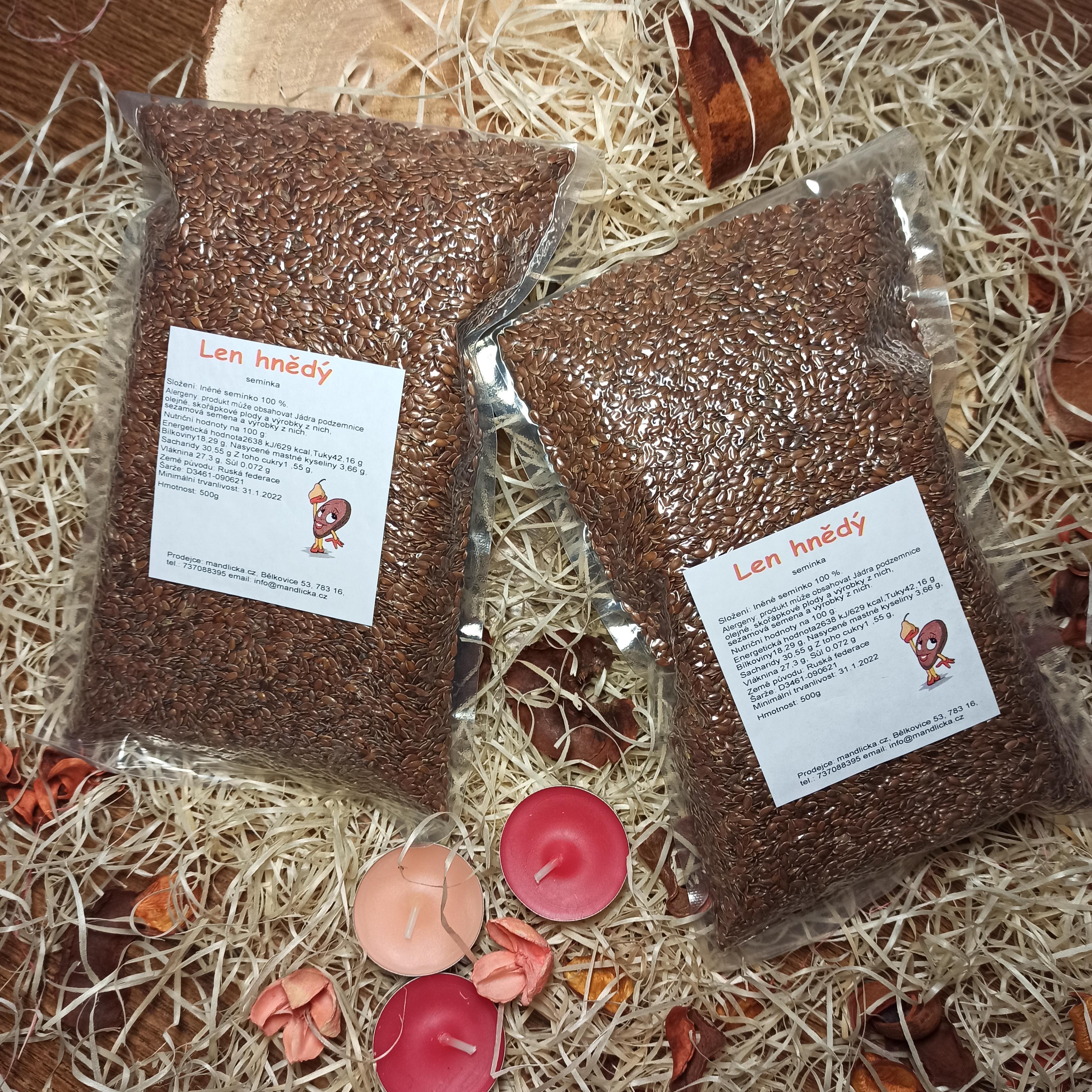 Len hnědý loupaný 250g