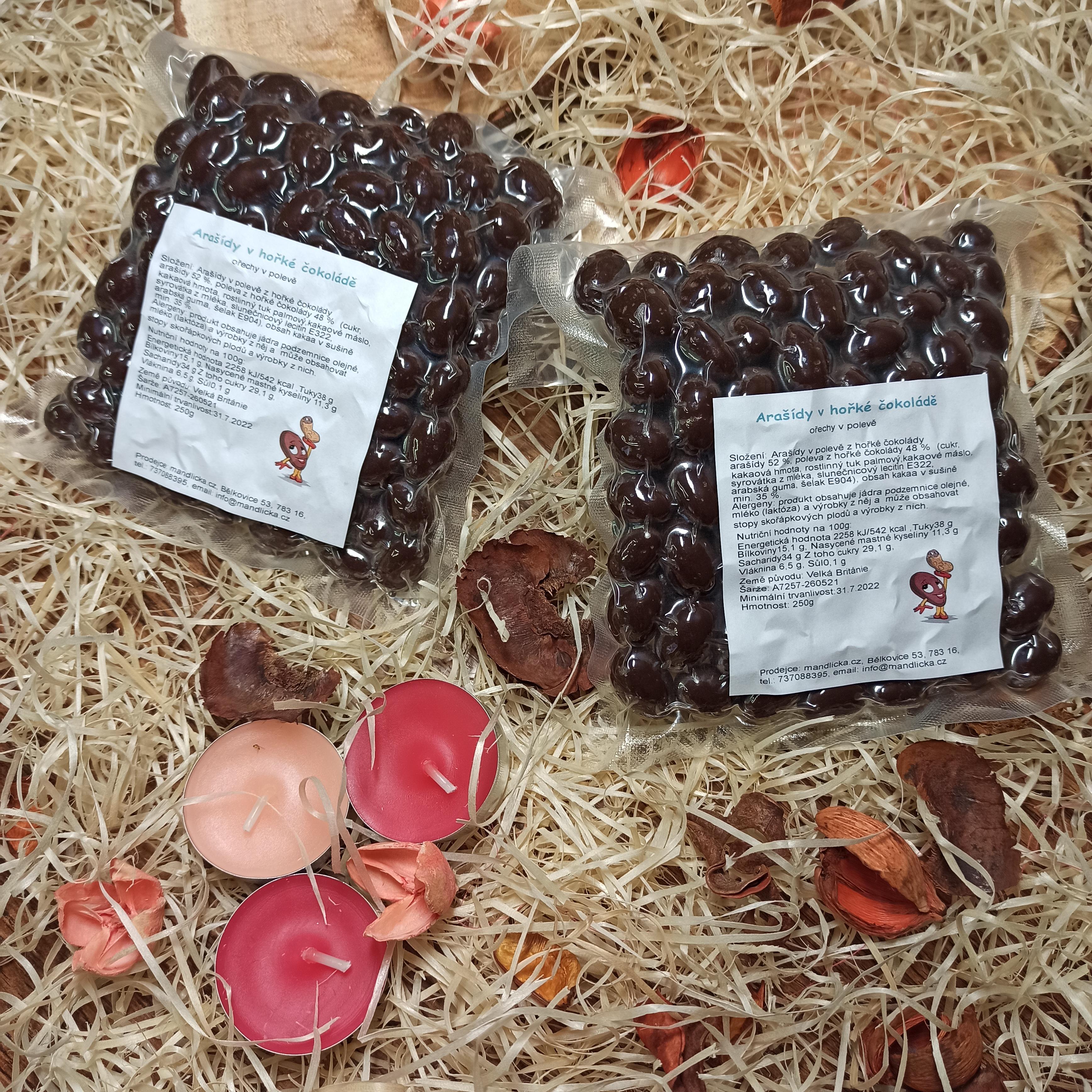 Arašídy v polevě z hořké čokolády 250g
