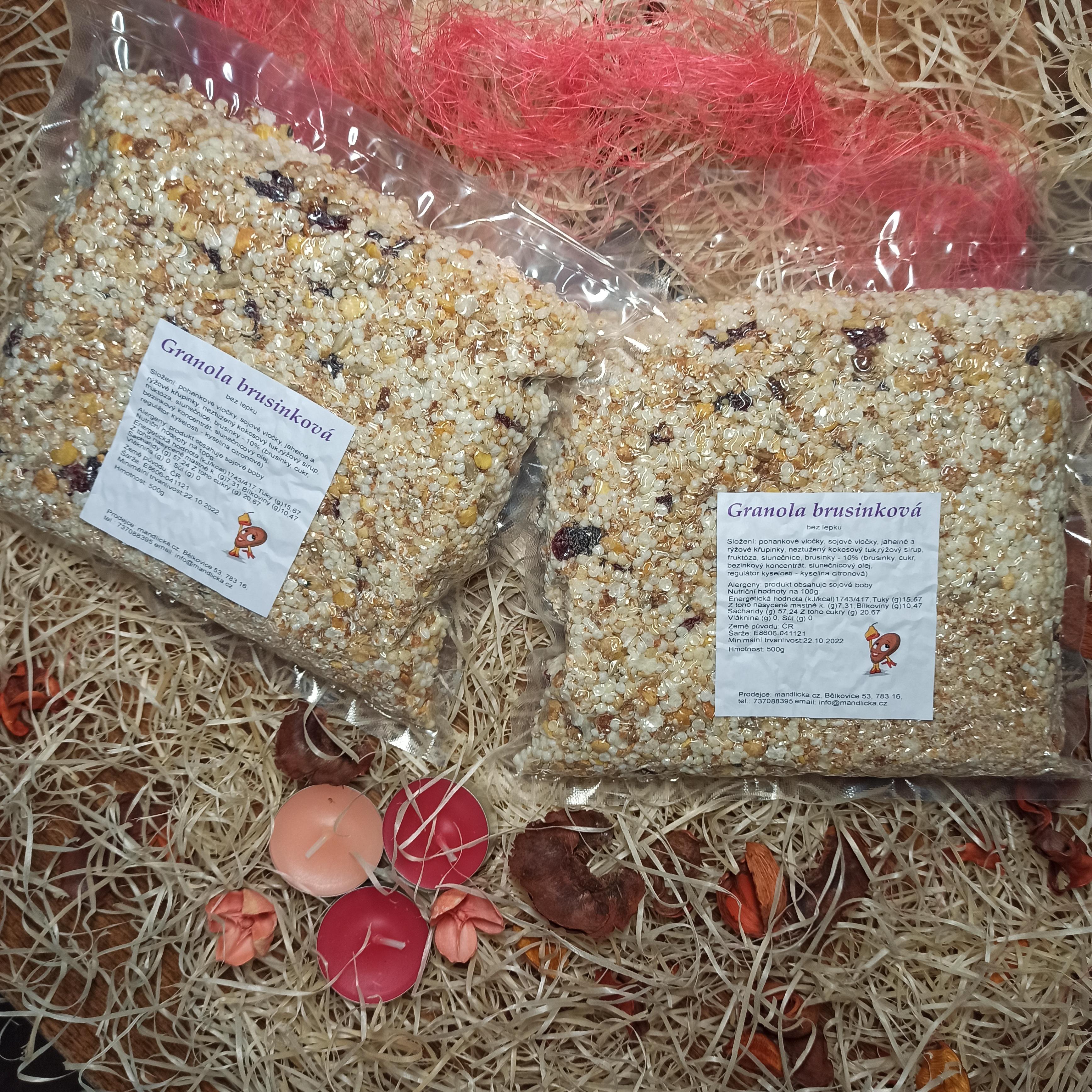 Granola brusinková bez lepku 500g  