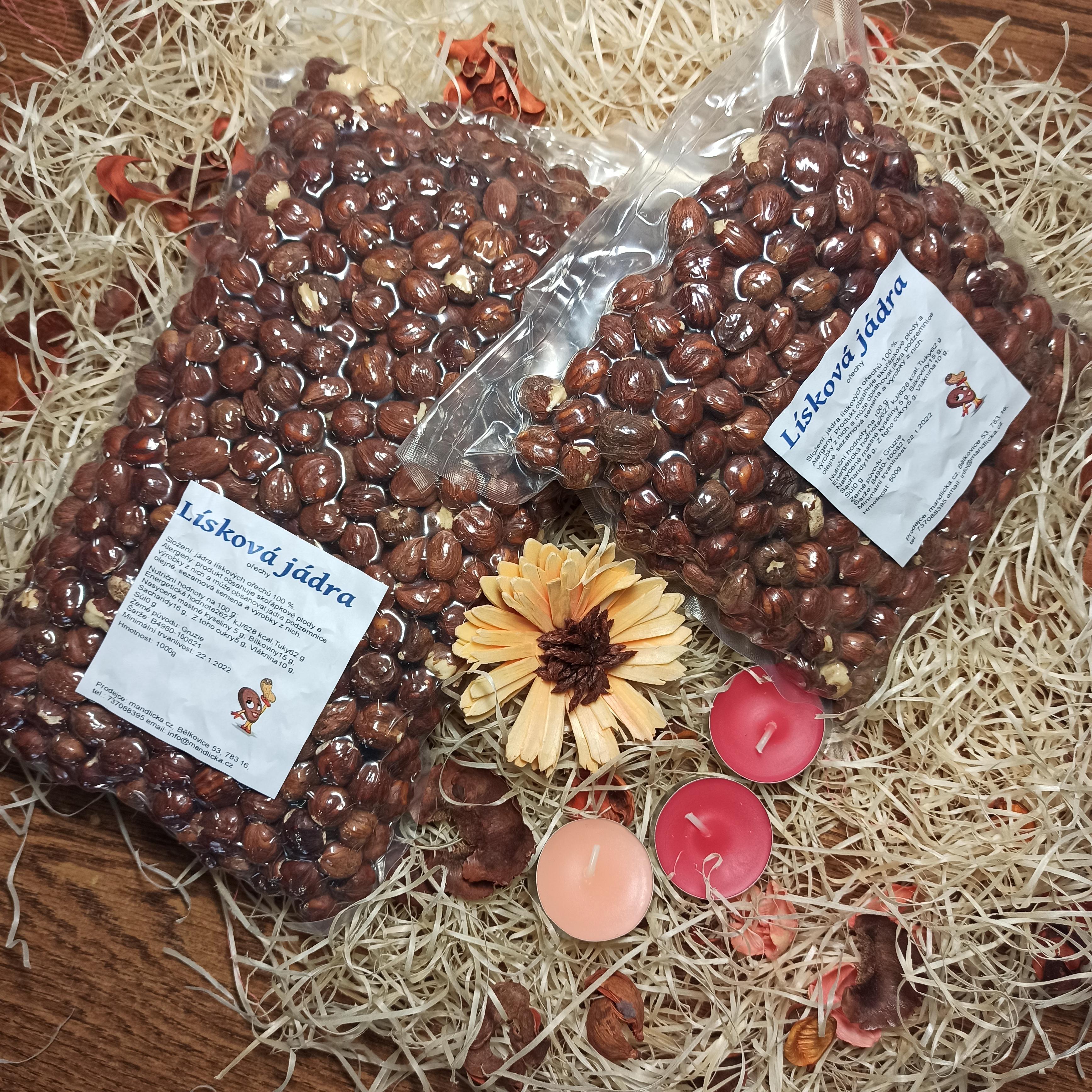 Lísková jádra natural neloupaná 500g