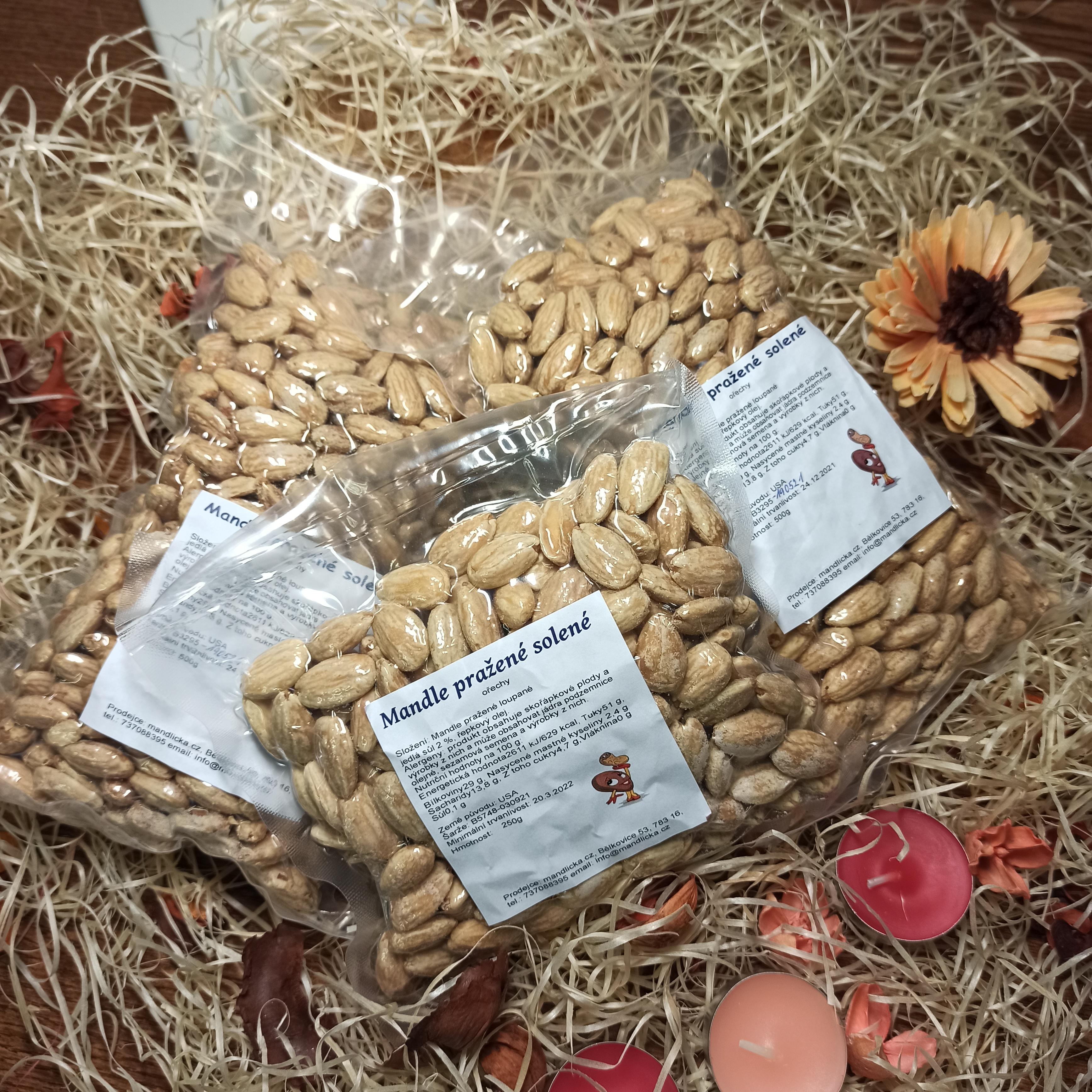 Mandle pražené solené 500g